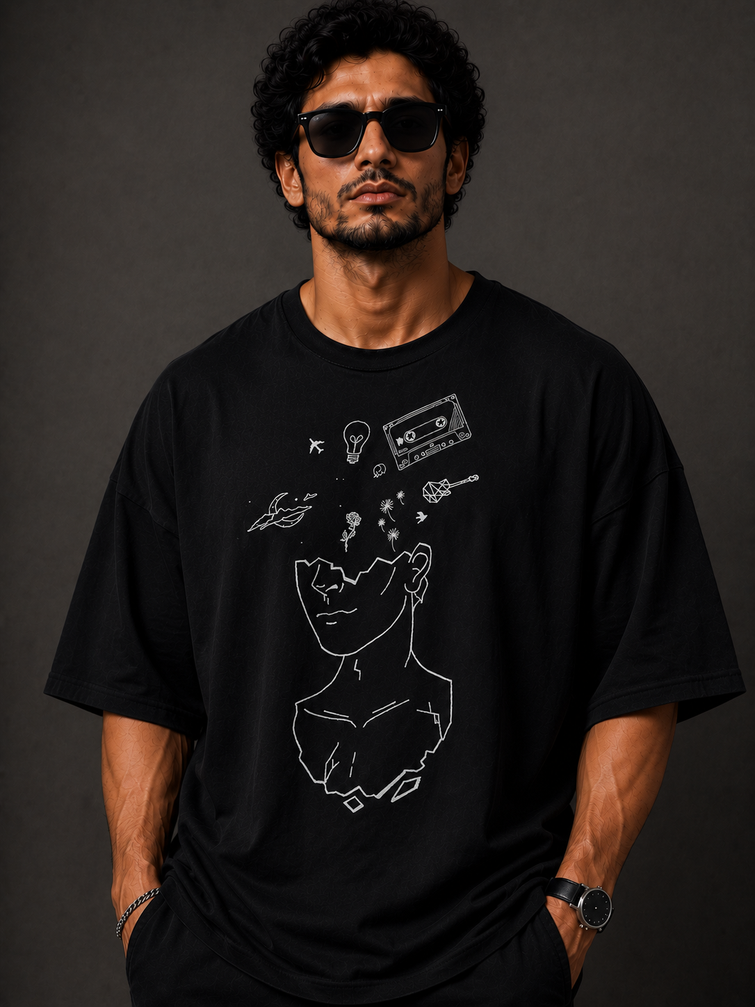Brain Unisex Oversized Classic T-Shirt